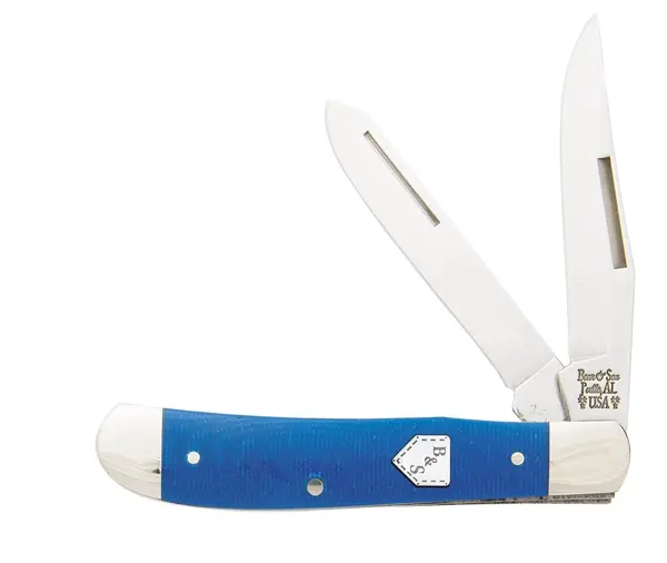 Blue Jean Series Trapper – 3.5-Inch Blue G10 Handle 1