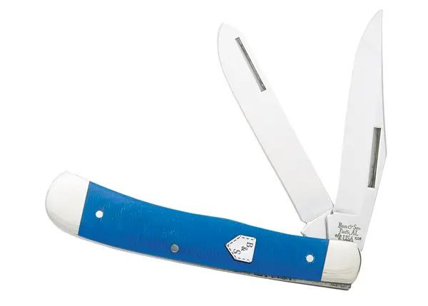 Blue Jean Series Trapper Knife – 4 1/8" G10 Handle, Classic Pattern 1