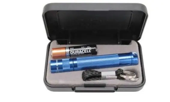 Blue Led Solitaire Flashlight With 1Aaa Battery 1