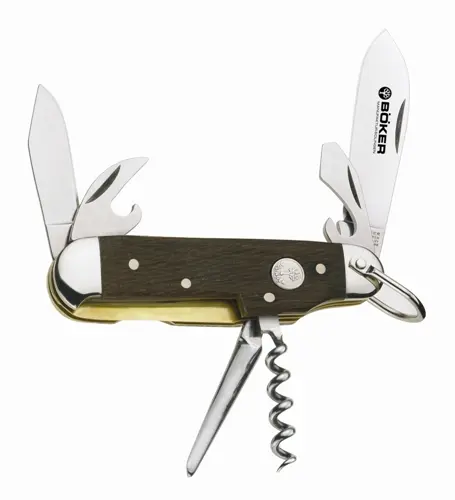 Boker Camp Knife – Smoked Oak Handle 1