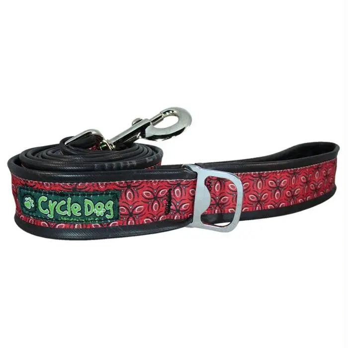 Bottle-Opener Dog Leash – 6 Feet, Red Nylon 1