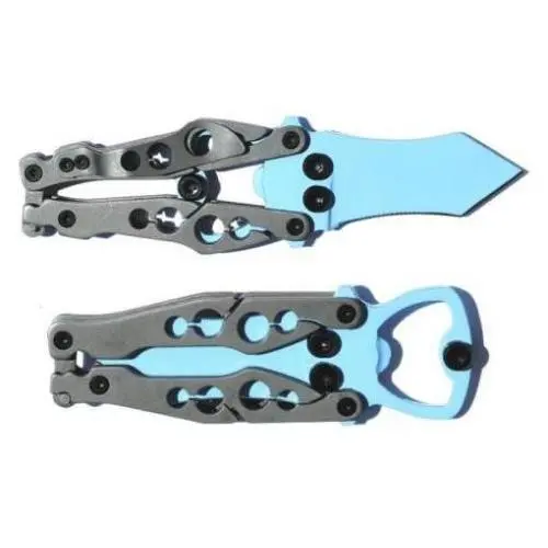 Bottleneck Single-Tip Pocket Knife – Tar Heel Blue Handle Variant 1