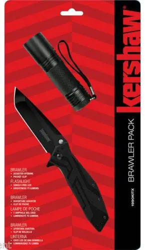 Brawler Tactical Pack: Ao Knife And Led Flashlight Combo Set 1