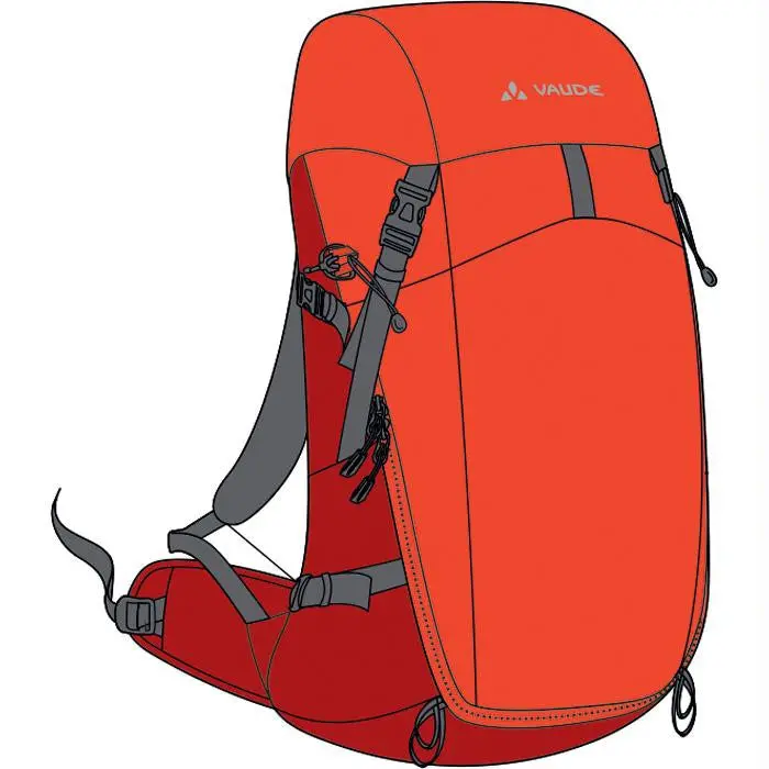 Brenta 40 Backpack – Lava Red 1