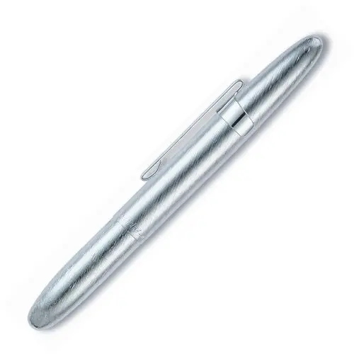 Brushed Chrome Bullet Space Pen – Clip-Attached, All-Environment Writer 1