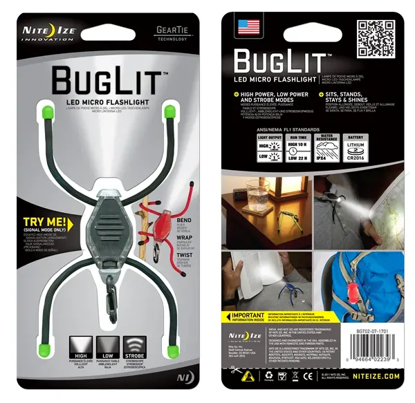 Bug Lit Keychain Light – White Led In Transparent Clear Housing 1