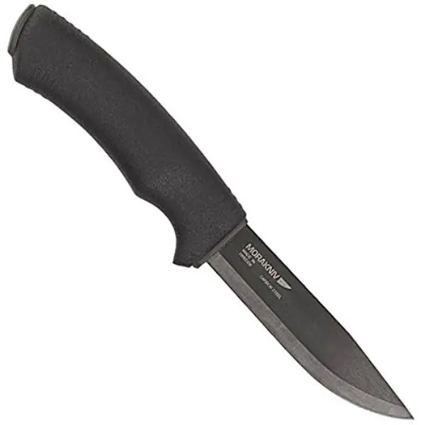 Bushcraft Black Tactical Fixed-Blade Knife 1