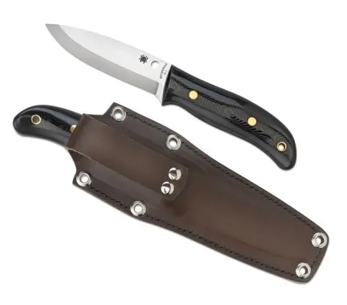 Bushcraft Fixed Blade Knife With G-10 Handle And Leather Sheath 1