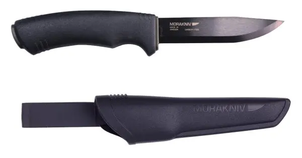 Bushcraft-Focused Fixed Blade In Black Carbon Steel 1