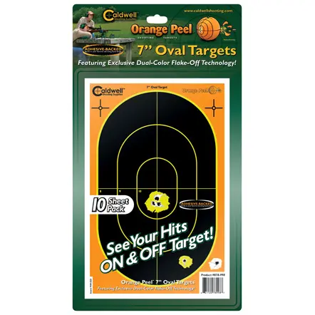 Caldwell Orange Peel Oval Target – 7-Inch Diameter (Pack Of 10) 1