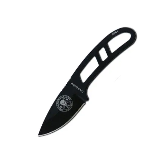 Candiru Tactical Knife – Skeletonized Black Handle 1