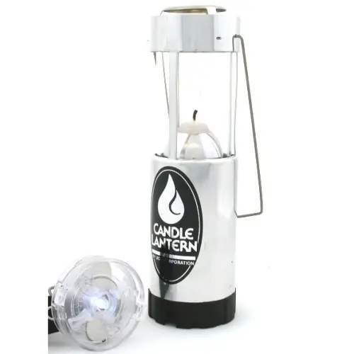 Candle Lantern With Integrated Led Light (Aluminum) 1