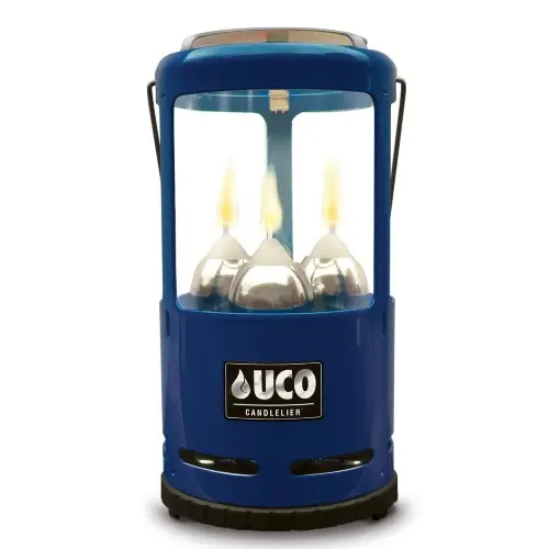 Candlelier Painted Lantern – Blue Decorative Design 1
