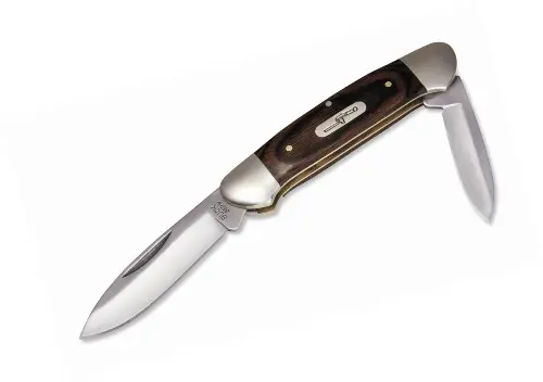 Canoe Pocket Knife With Woodgrain Handle 1