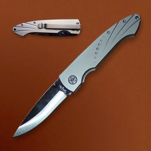 Ceramic-Coated Titanium Folding Knife With Black Anodized Finish 1