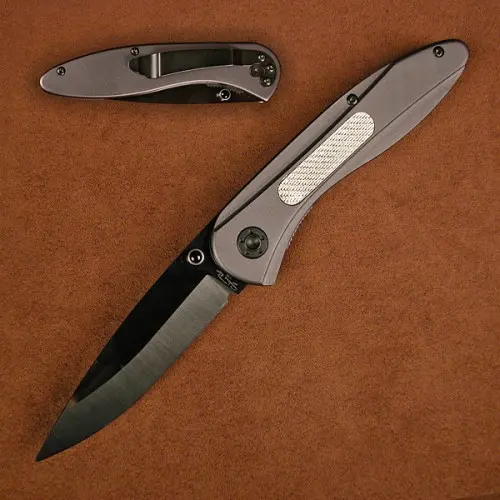 Ceramic Field Knife With Titanium-Coated Aluminum Carbon Fiber Inlay 1