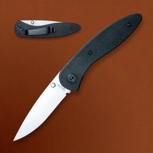 Ceramic-Framed Folding Knife With G-10 Handle 1