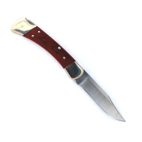 Chairman Series Cherrywood Folding Hunting Knife 1