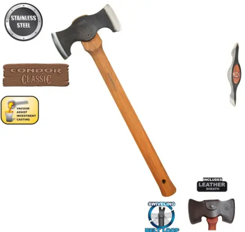 Chopping And Splitting Cruiser Axe – Full Tang Timber Tool 1