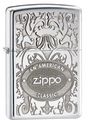 Chrome-Finished Zippo Lighter – American-Made Classic Design 1