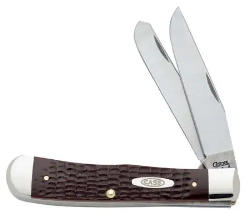 Classic Brown-Hilt Trapper Folding Knife 1
