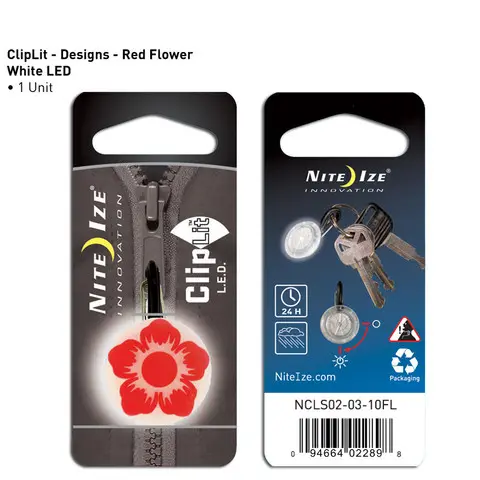 Cliplit Mini Led Light – Red Flower Design With Bright White Illumination 1