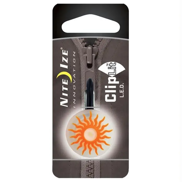 Cliplit Orange Sun-Shaped Led Light With White Glow 1
