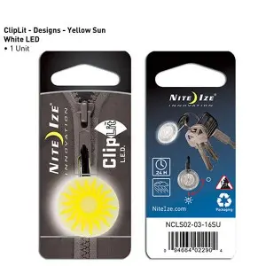 Cliplit Yellow Sun-Shaped Led Light With White Glow 1