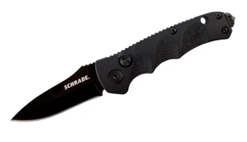 Compact Black Drop Point Knife – 4116 Stainless Steel 1