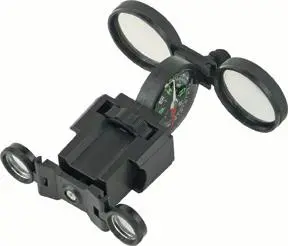 Compact Compass With Integrated Reading Glasses & Magnifier – Black Housing 1