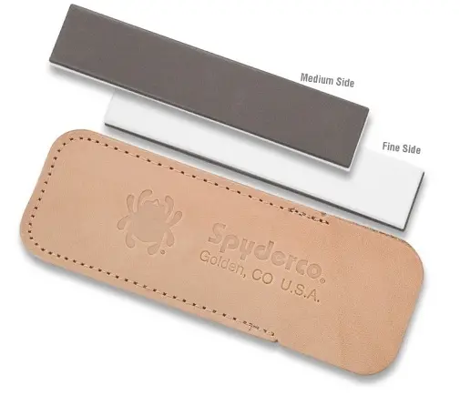 Compact Double-Sided Pocket Sharpening Stone With Carry Pouch 1