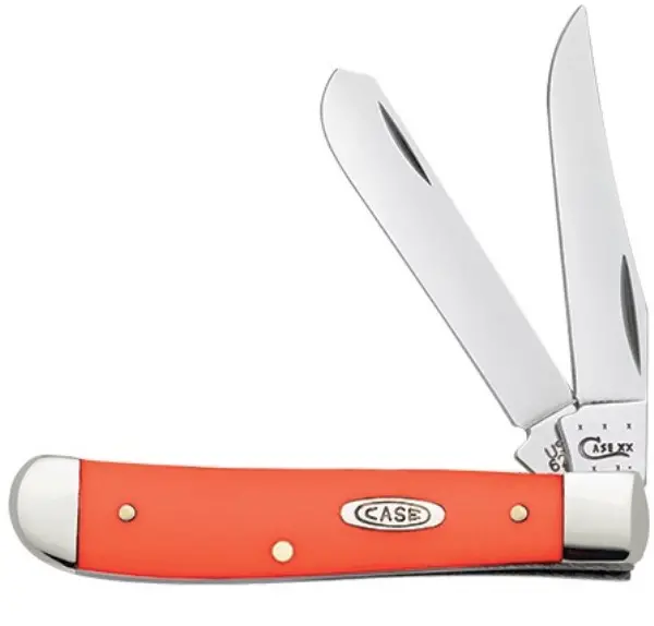 Compact Orange Mini Trapper Folding Knife 1