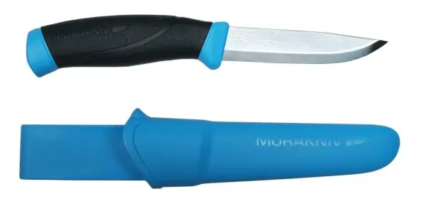 Companion Fixed-Blade Knife – Cyan Blue Handle 1