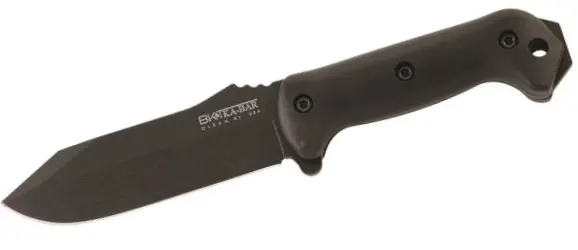 Crewman Fixed-Blade Knife – 5.5-Inch Black Plain-Edge Utility Blade 1