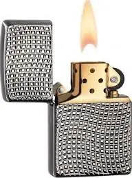 Cross Wave Ridge Zippo Lighter – Textured Surface Finish 1
