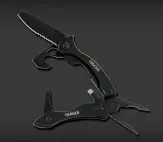 Crucial Black Multi-Tool With Integrated Strap Cutter And Belt Clip 1