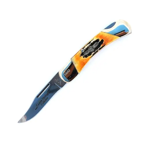 Custom 3.375-Inch Heritage Knife With India Stag Bone Handles 1
