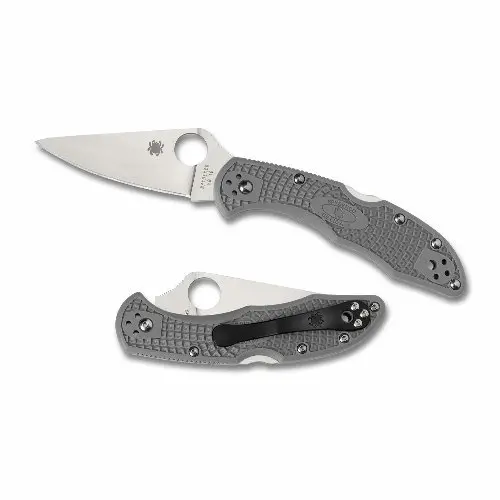 Delica 4 Flat-Ground Knife With Gray Frn Handle 1