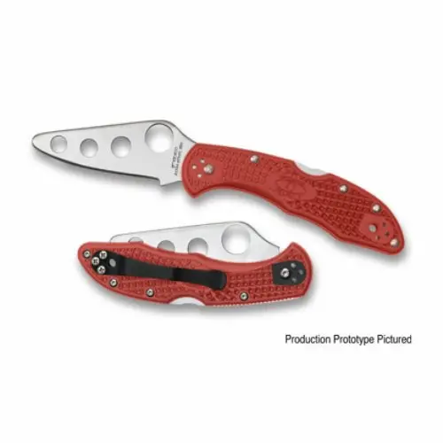 Delica 4 Training Knife – Red Polymer Handle 1