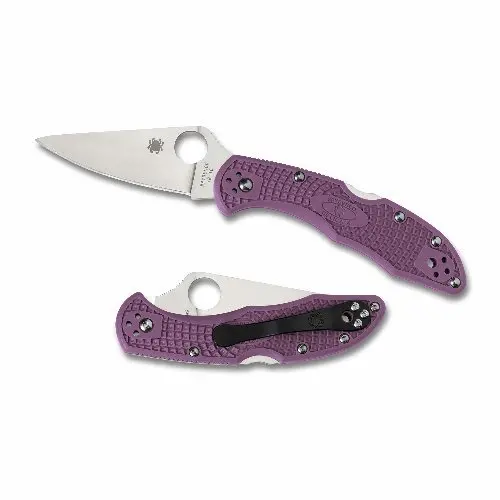 Delica Iv Flat-Grind Purple Frn Pocket Knife 1