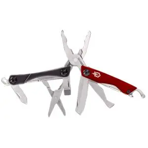 Dime Micro Tool Compact Multifunction Keychain – Red 1