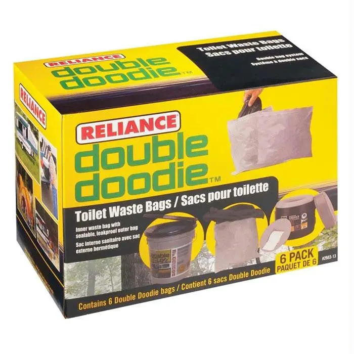 Double Doodie Pet Waste Bags – Non-Biodegradable, 6-Pack 1