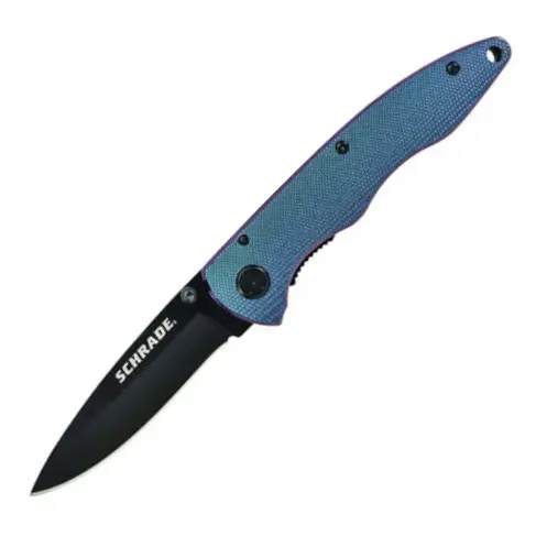 Drop-Point Knife With Color-Shifting Aluminum Handle 1
