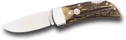 Drop Point Lockback Pocket Knife With Bone Stag Scales 1