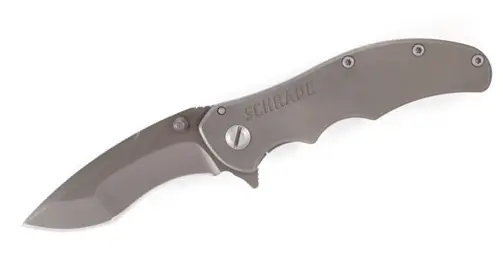 Drop-Point Tactical Knife – D2 Steel Blade & Titanium Handle 1
