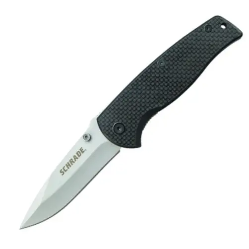Drop-Point Tactical Knife With Carbon Fiber Handle 1