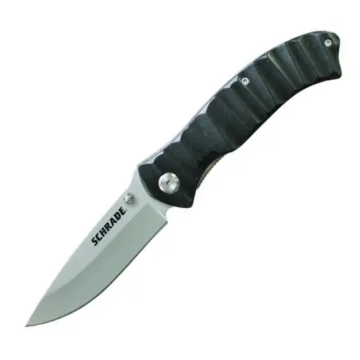 Drop-Point Utility Knife – Grey Aluminum Handle 1