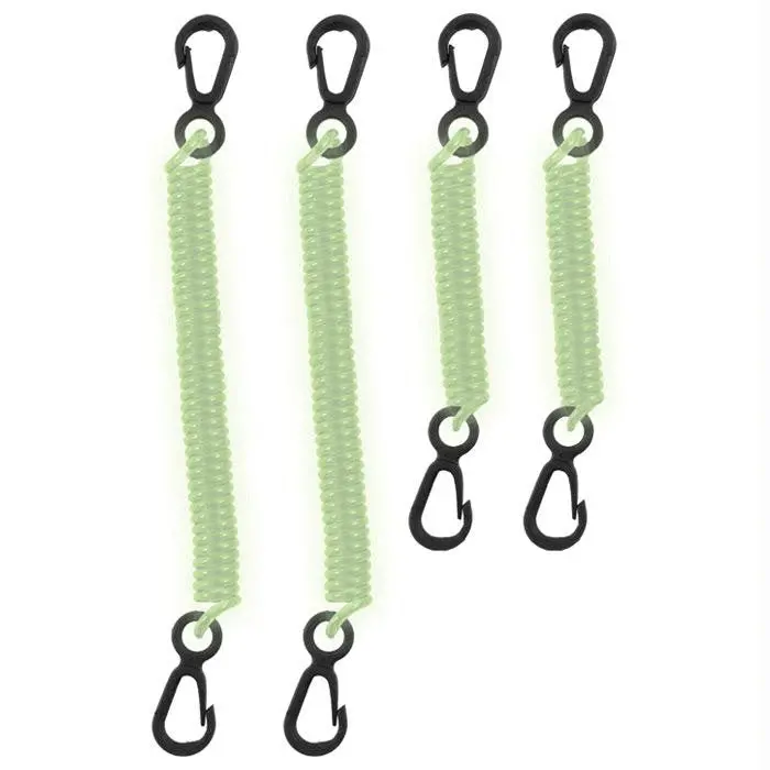 Dry Doc Coiled Tether Cable Set – Glow-In-The-Dark (4-Pack) 1