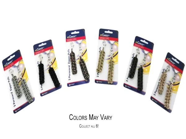 E-Gear Para Zipper Pull Set – 2-Pack Assorted Colors 1