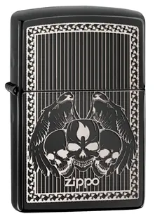 Ebony Skull-Themed Zippo Lighter 1